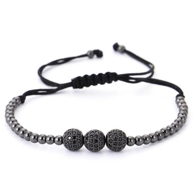 Classy Men Bracelet Triple Black - Classy Men Collection