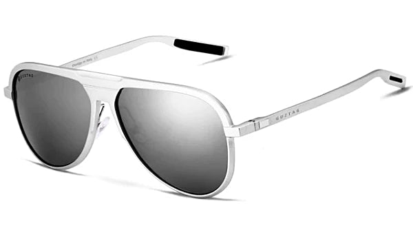 Classy Men Silver Polarized Luxury Aviators