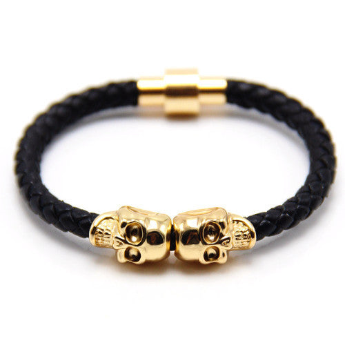 Classy Men Skull Bracelet Black - Classy Men Collection