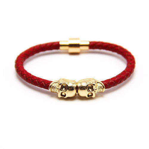 Classy Men Skull Bracelet Red - Classy Men Collection