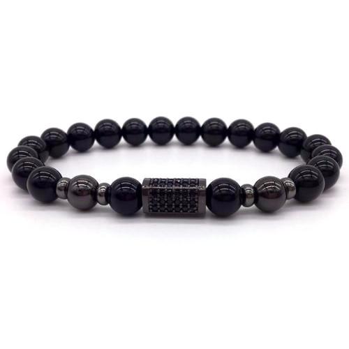 Classy Men Black on Black Bar Bracelet - Classy Men Collection
