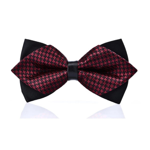 Classy Men Black Violet Pre-Tied Diamond Bow Tie - Classy Men Collection