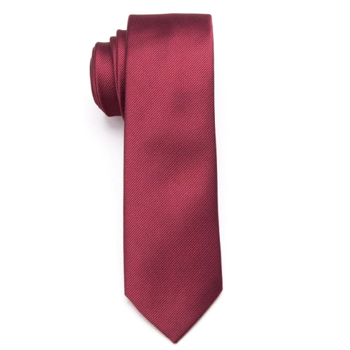Classy Men Plain Red Skinny Tie