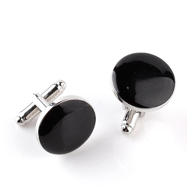 Classy Men Cufflinks Black & Platinum - Classy Men Collection