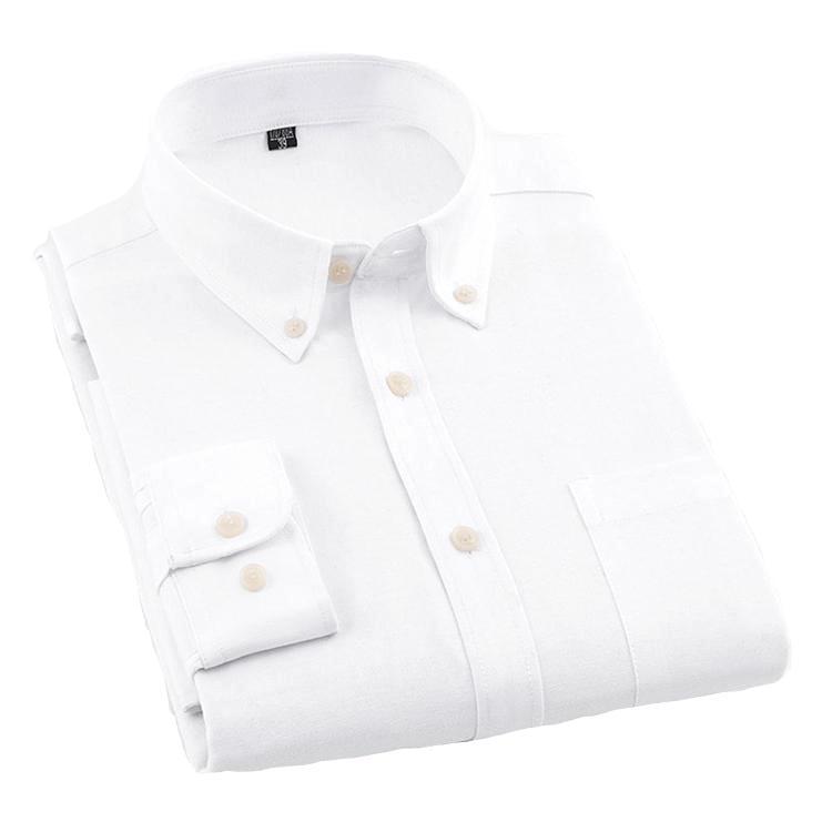Plain White Oxford Dress Shirt | Regular Fit | Sizes 38-44