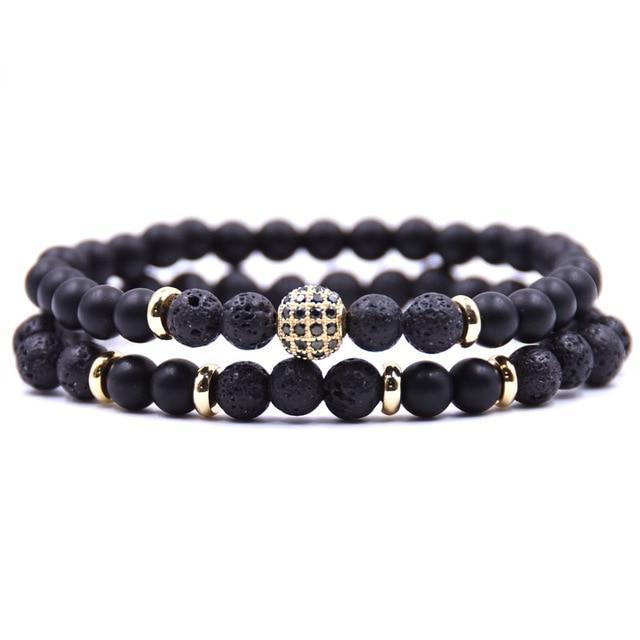 Classy Men Lava Stone Sub Zero Bracelet Set - Classy Men Collection