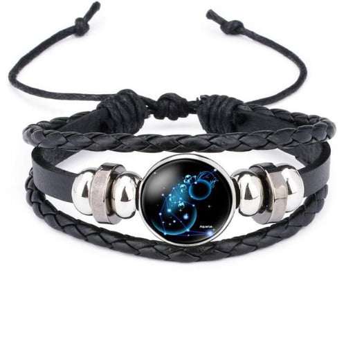 Classy Men Aquarius Constellation Zodiac Bracelet - Classy Men Collection
