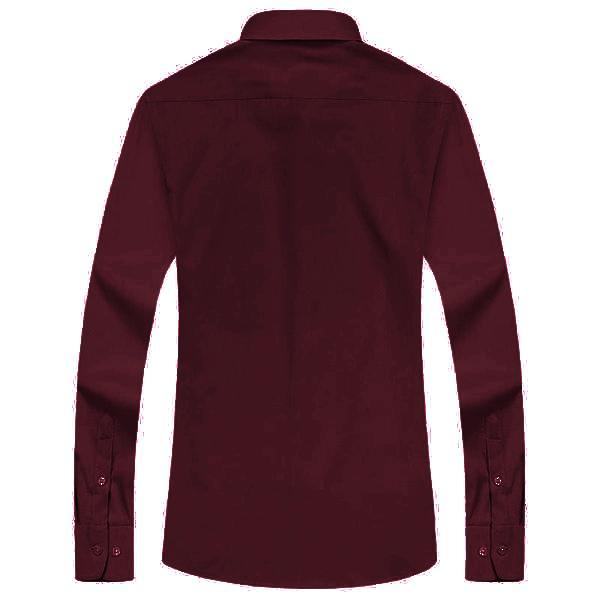 Formal Burgundy Dress Shirt | Modern Fit | Sizes 38-44 - Classy Men Collection