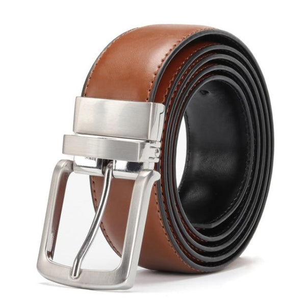 Classy Men Reversible Leather Belt Brown - Classy Men Collection