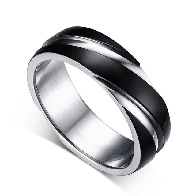 Classy Men Black Stainless Steel Ring - Classy Men Collection