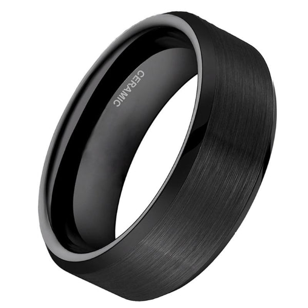 Classy Men Black Ceramic Ring - Classy Men Collection