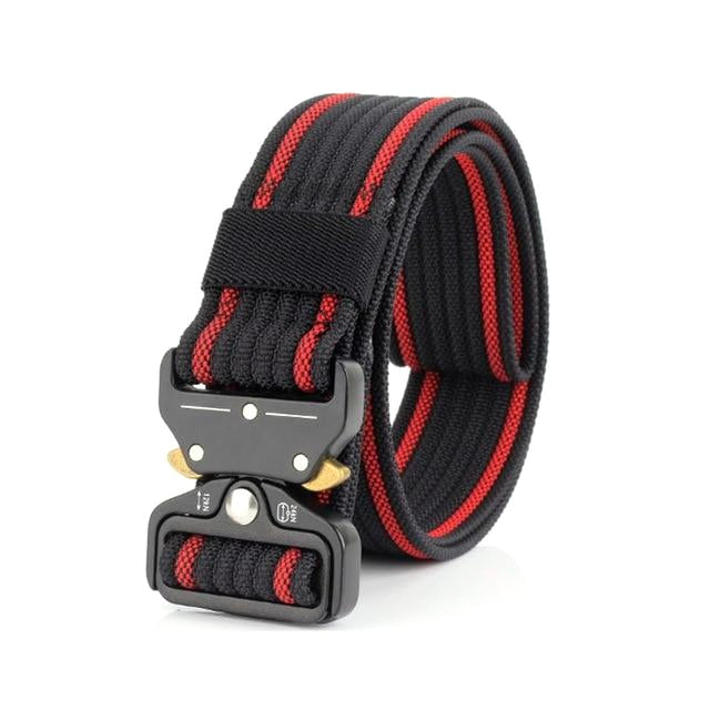 Classy Men Red Nylon Web Belt - Classy Men Collection
