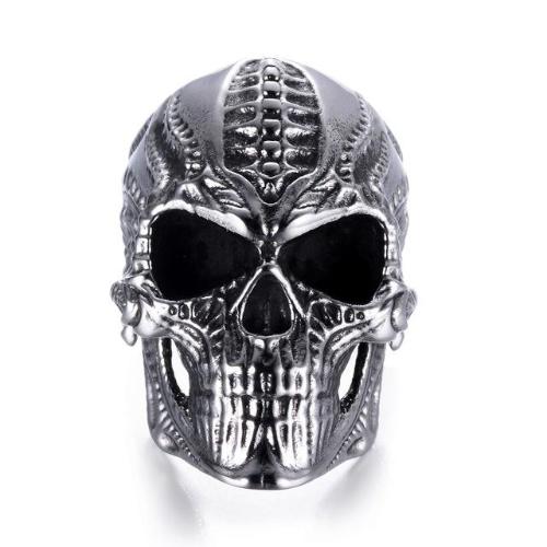 Classy Men Large Skull Ring Silver - Classy Men Collection