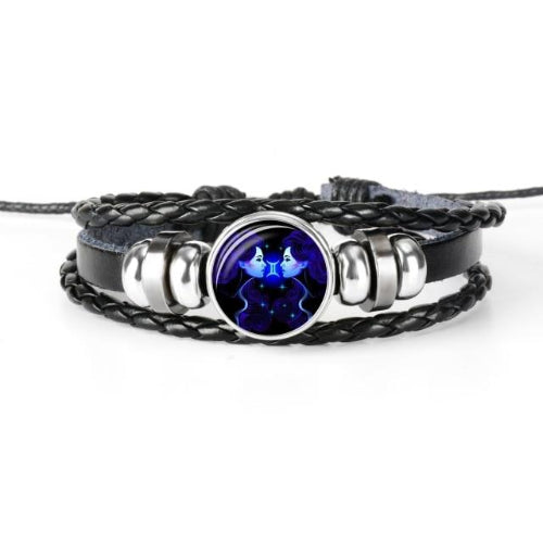 Bracciale da uomo di classe con simbolo zodiacale