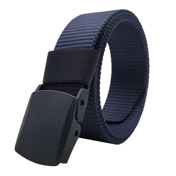 Classy Men Navy Blue Web Belt With Plastic Buckle - Classy Men Collection