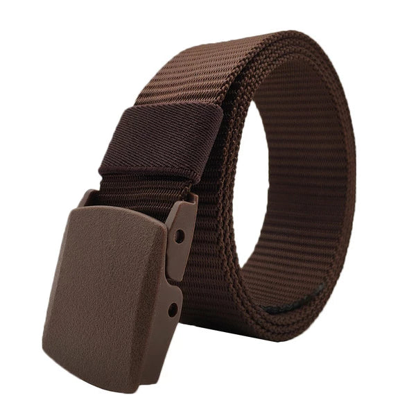 Classy Men Burgundy Web Belt With Plastic Buckle - Classy Men Collection