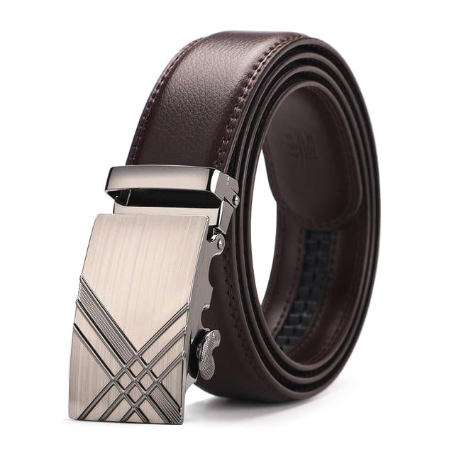 Classy Men Brown Leather Suit Belt - Classy Men Collection