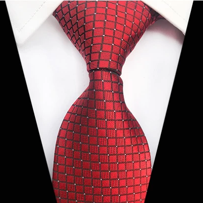 Classy Men Classic Red Mini Check Silk Tie - Classy Men Collection