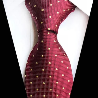 Classy Men Classic Red Mini Dot Silk Tie - Classy Men Collection