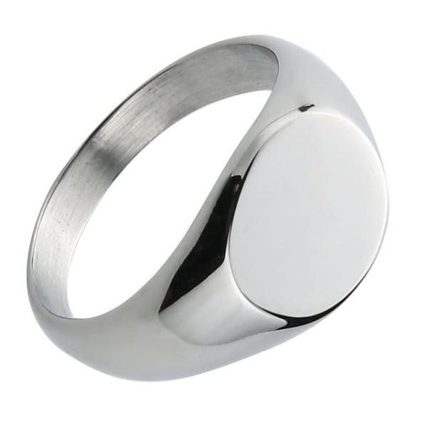 Classy Men Silver Polished Pinky Ring