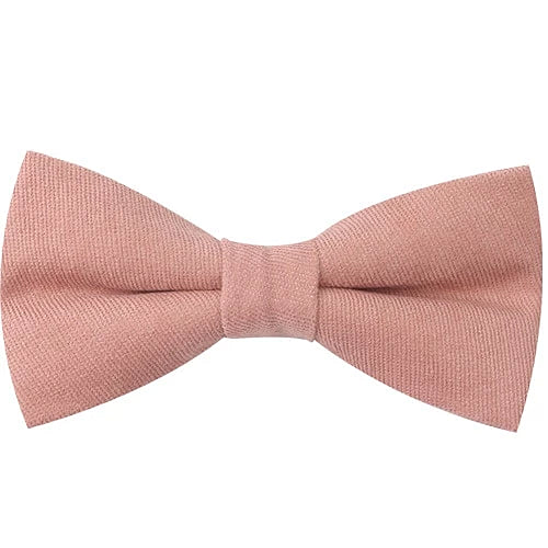 Classy Men Pink Cotton Pre-Tied Bow Tie