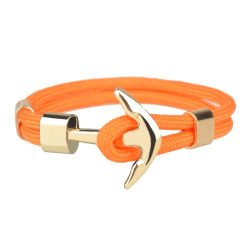 Bracciale da uomo di classe con ancoraggio in oro arancione