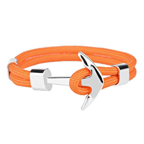 Bracciale da uomo con ancoraggio in argento arancione di classe