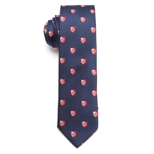 Classy Men Blue Fleur De Lis Skinny Tie - Classy Men Collection