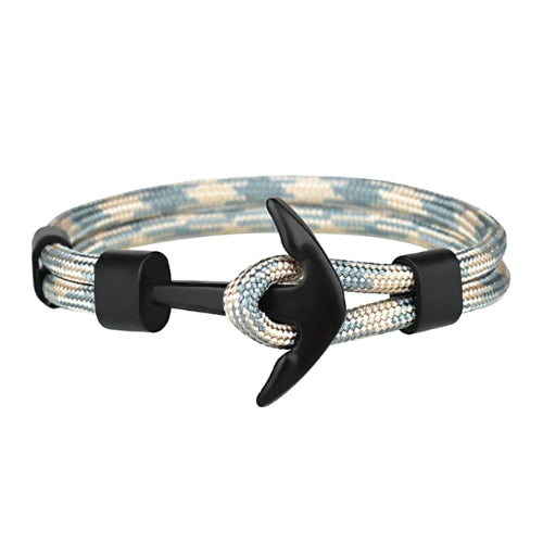 Bracciale da uomo di classe con ancoraggio nero azzurro