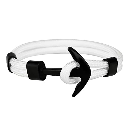 Bracciale da uomo di classe con ancoraggio bianco nero