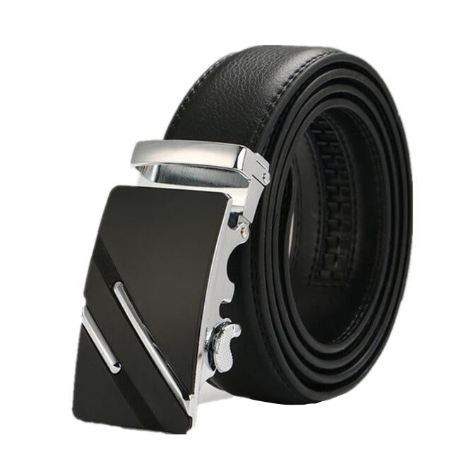 Classy Men Black & Silver Leather Suit Belt - Classy Men Collection