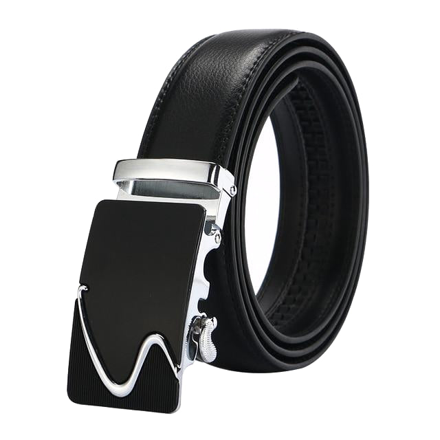 Classy Men Black Leather Suit Belt - Classy Men Collection