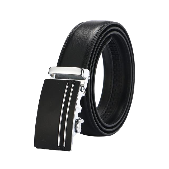 Classy Men Black Leather Suit Belt - Classy Men Collection