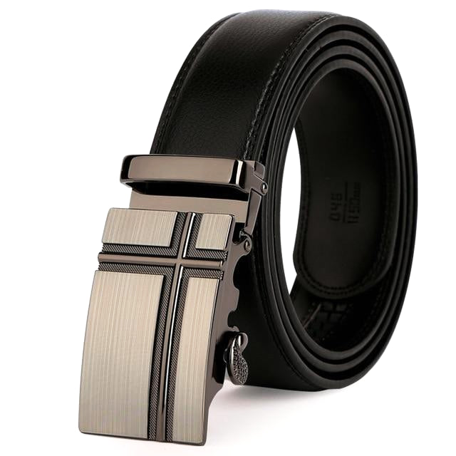 Classy Men Black Leather Suit Belt - Classy Men Collection