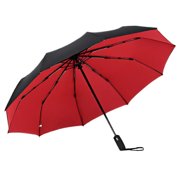 Red & black 2 color umbrella open