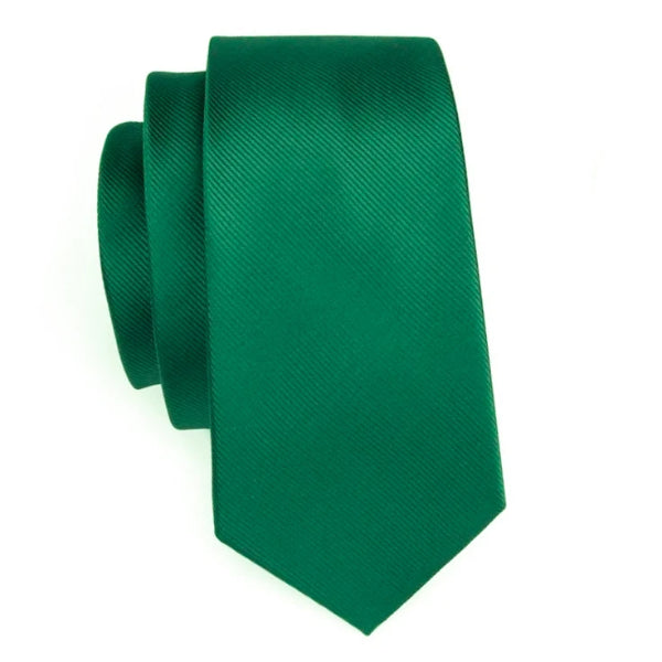 Shamrock green silk necktie
