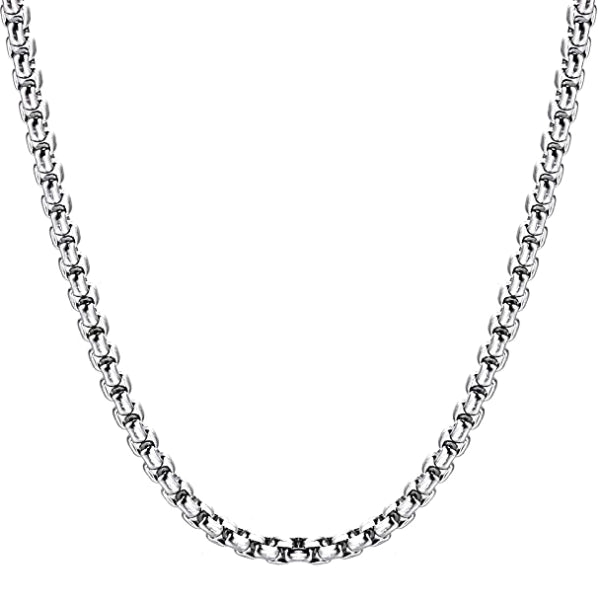 Classy Men 6mm Silver Box Chain Necklace