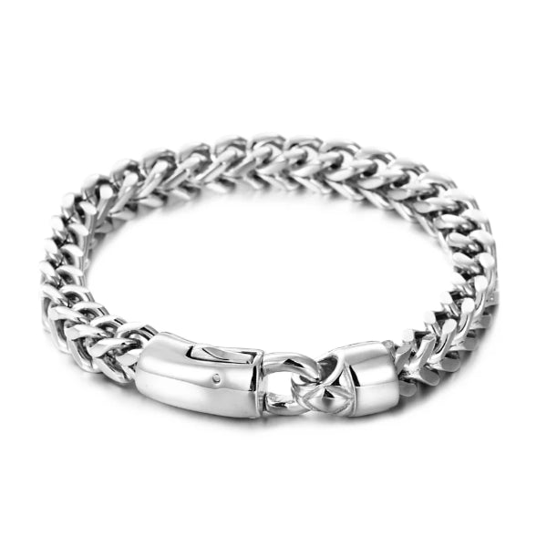 Classy Men 8mm Silver Lobster Chain Bracelet