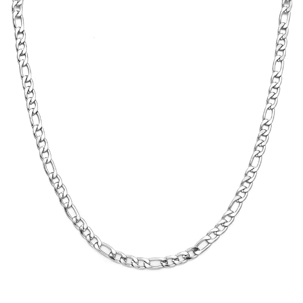 Classy Men 3mm Silver Figaro Chain Necklace