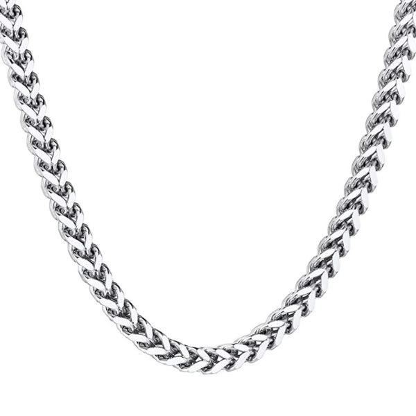 Collana da uomo di classe in argento con catena Franco da 6 mm