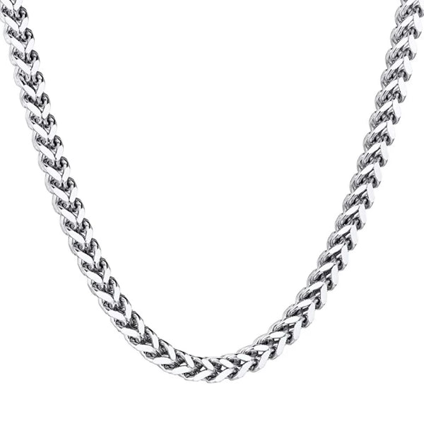 Classy Men 5mm Silver Franco Chain Necklace