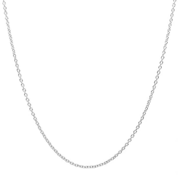 Classy Men 1.6mm Silver Rolo Chain Necklace