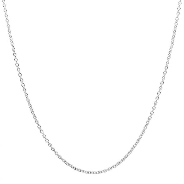 Classy Men 2.4mm Silver Rolo Chain Necklace