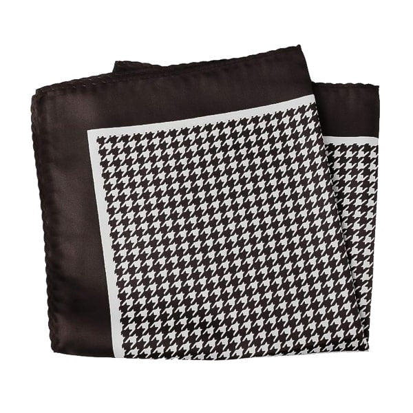 Classic houndstooth pocket square