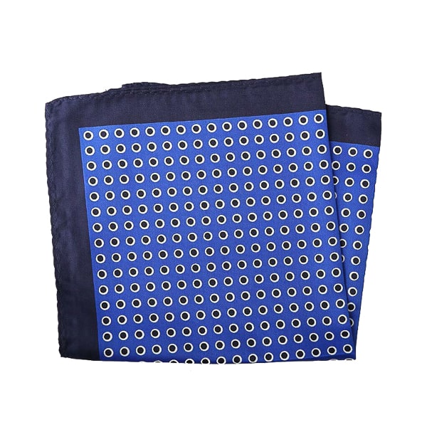 Blue dotted pocket square