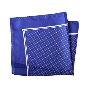 Blue micro dot pocket square