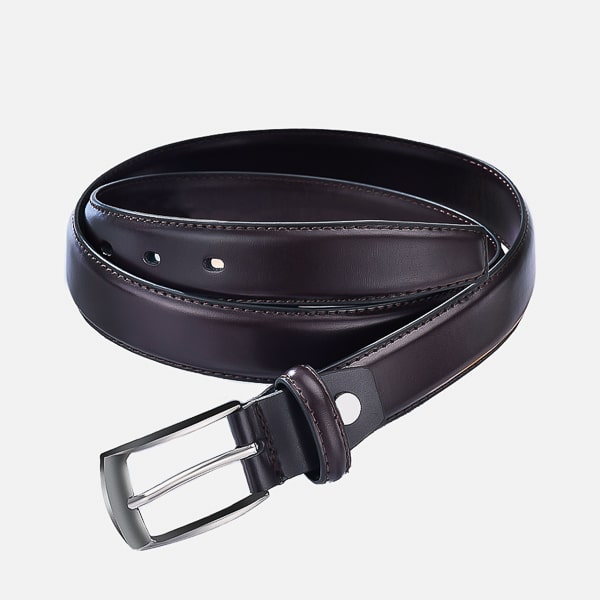 Classic brown leather belt for men