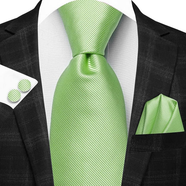 Light green silk tie
