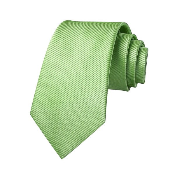 Light green striped silk tie