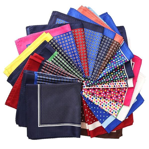 Navy Blue Colorful Dot Pocket Square | Classy Men Collection